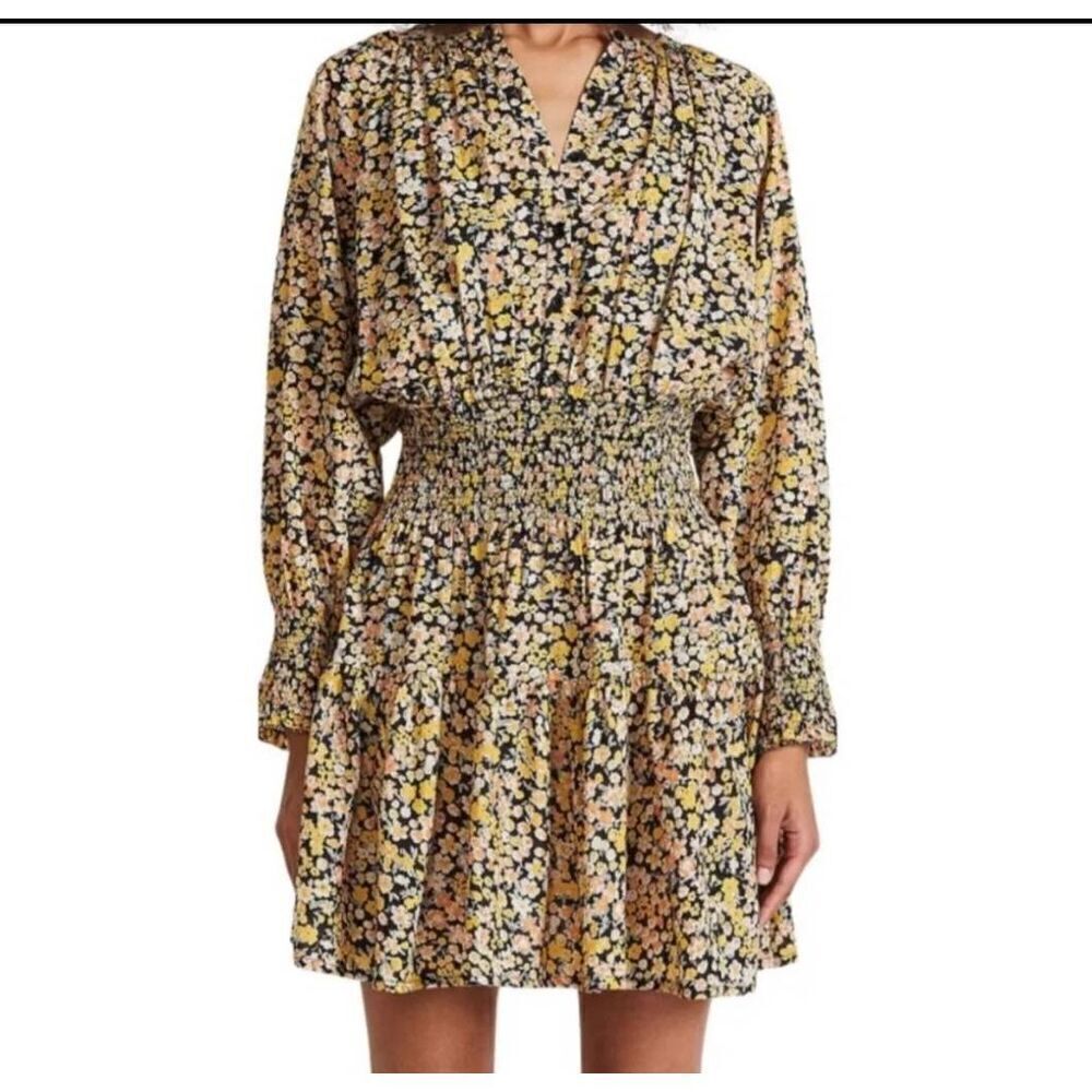 Apiece Apart La Ventura Ting Flowers Mini Smocked Dress sz Medium